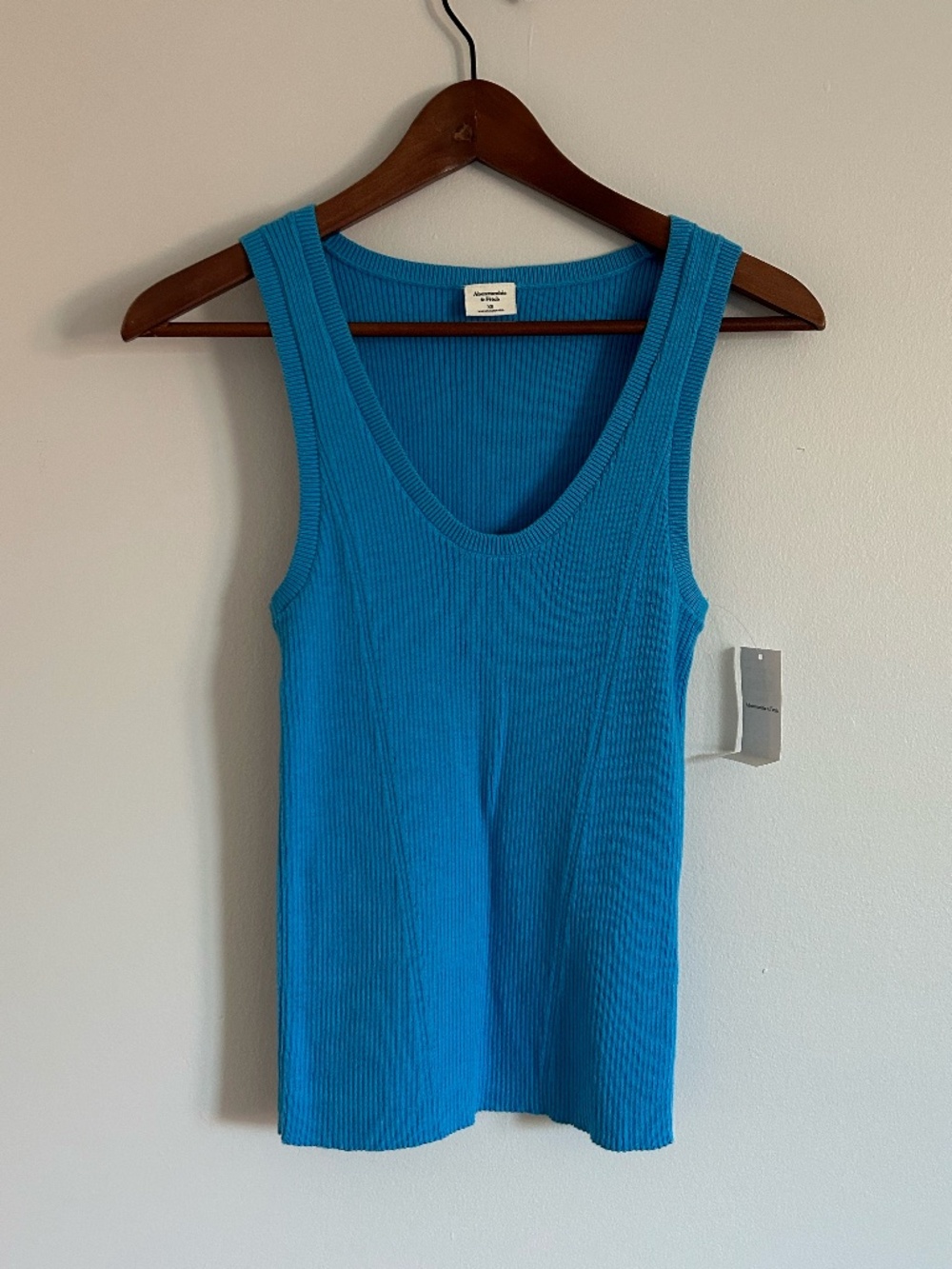 Abercrombie Blue RibKnit Tank Top | NWT | Full Length | Size XS-M